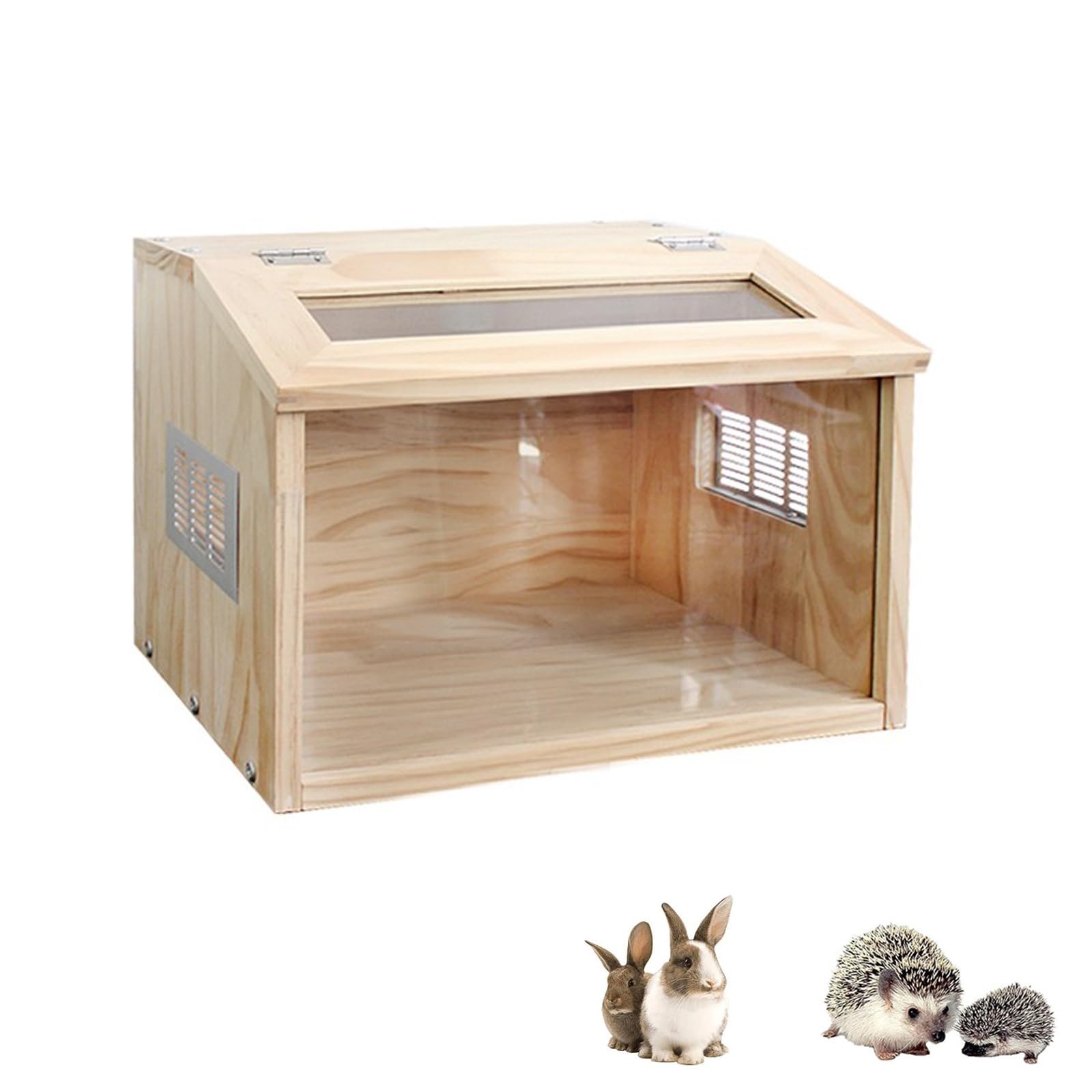 Amazon.co.jp: ハムスター木製ケージ、アクリル透明ハムスターケージ